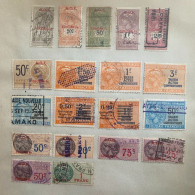 !!! A.O.F, SOUDAN, LOT DE TIMBRES FISCAUX - Used Stamps