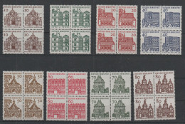 Bund 454/461 Postfrisch Im Viererblock - Bauwerke 1964 - Nuevos