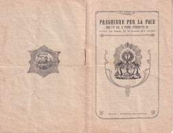 Preghiere Per La Pace, Papa Benedetto XV° , Libretto 1915 Pagine 16- Rif. S400 - Godsdienst & Esoterisme