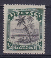 Aitutaki: 1920   Pictorial    SG24   ½d  [No Wmk]   MH - Aitutaki