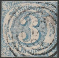 Altd.- Thurn & Taxis: 1860, Mi. Nr. 21, Freimarke: 3 Kr. Ziffer Im Kreis. Vierringstpl. 258 - Usados