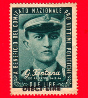 ITALIA - Nuovo - Comitato Pro Vittime Politiche -  G. Fontana - Fosse Ardeatine 1944 - 2 Lire - Sovrastampato DIECI Lire - Fiscale Zegels