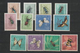 Polen 1277/1288 Postfrisch - Käfer, Schmetterlinge, Ameisen, Bienen 1961 - Verzamelingen