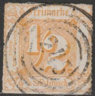 Altd.- Thurn & Taxis: 1865, Mi. Nr. 37, Freimarke: 1/2 Sgr. Ziffer Im Quadrat. Vierringstpl. 245 - Usati