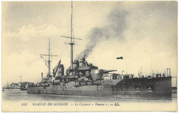 CPA MARINE DE GUERRE - Le Cuirassé FRANCE - Ed LL N°163 - Guerre