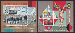 Haiti, 1972, 1219/20 B, Block  49/50, Used Oo ,  Olympische Sommerspiele, München. - Haití