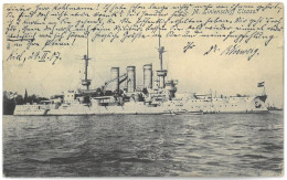 CPA SM Linienschiff Elsass - Verlag Gebr. Lempe , Kiel - 1907 - Guerra