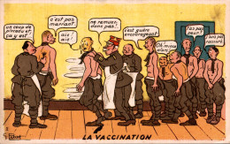 HUMOUR MILITARIA Par G. PETIET / LA VACCINATION - Humor