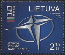Lithuania 2014, 10th Anniversary Of NATO Membership - 1 V. MNH - NATO