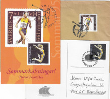 1995 Championnats Du Monde D'Athlétisme à Göteborg : 3 Documents, Lettre + Cartes Officielles - Atletiek
