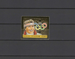 Central Africa 1984 Olympic Games Sarajevo, Gold Stamp MNH - Winter 1984: Sarajevo