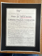 Weduwe Pieter Jan Brouwers Geb Catherina Elisabeth Damiaens *1853 Opglabbeek +1941 Gerdingen Bree Schouteden Aldeneik - Obituary Notices