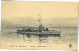 CPA MARINE DE GUERRE - FANFARE - Contre Torpilleur - Ed LL N°104 - Krieg