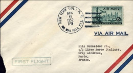 1952-U.S.A. I^volo Postale LAI New York Parigi Del "6 Agosto" Nel Cat.Pellegrini - Altri & Non Classificati