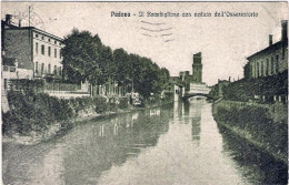 1923-"Padova-il Bacchiglione Con Veduta Dell'osservatorio" Affrancata 10c.Leoni - Padova