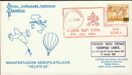 Vaticano-1982 Manifestazione Aerofilateliche Velate '82 Con Affrancatura Meccani - Maschinenstempel (EMA)