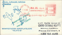 1982-manifestazione Aerofilateliche Velate '82 Con Affrancatura Meccanica Rossa  - Frankeermachines (EMA)