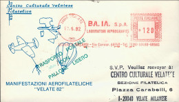 1982-manifestazione Aerofilateliche Velate '82 Con Affrancatura Meccanica Rossa  - Franking Machines (EMA)
