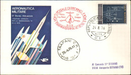San Marino-1976 F 104 Volo Postale Di Ritorno Trapani Istrana Venezia Al Verso B - Corréo Aéreo