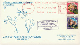 1982-affrancatura Meccanica Rossa "aereo Club Di Roma" Dispaccio Aereo Ciampino  - Macchine Per Obliterare (EMA)