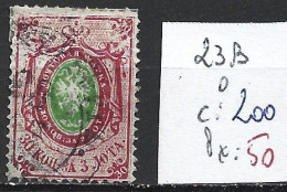 RUSSIE 23B Oblitéré Côte 200 € - Used Stamps