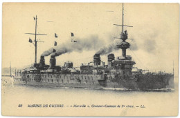 CPA MARINE DE GUERRE - Marseille - Croiseur Cuirassé De 1ère Classe - Ed. LL N°88 - Guerre