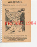 Humour 1904 Modern-Style Dessin Weiluc Plage Mer Tente + Georges Chamonin Garde-malade Métier Garde-champêtre - Non Classificati