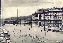 1956-cartolina Foto Trieste Piazza Unita' Prefettura Affrancata L.10 X^ Annivers - Trieste (Triest)