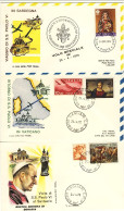 Vaticano-1970 Giro Completo Viaggio Di S.S. Paolo VI In Sardegna Tre Aerogrammi+ - Airmail