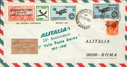 1967-Cinquantenario Del Primo Francobollo Di Posta Aerea Emesso Nel Mondo Volo A - Erinnofilia