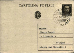 1942-cartolina Postale 30c.Vittorio Emanuele III^con Annullo Guller Di Lussinpic - Interi Postali