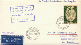 Vaticano-1969 I^volo Lufthansa LH 450 Amsterdam Los Angeles Del 1 Aprile - Poste Aérienne