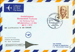 1970-Germania Mit Lufthansa In Die Zukunft Volo Speciale Nordestedt Toulose Via  - Lettres & Documents