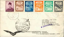 1960-Indonesia Volo Speciale Budapest Roma Del 23 Novembre, Non Quotato Dal Cat. - Indonesië