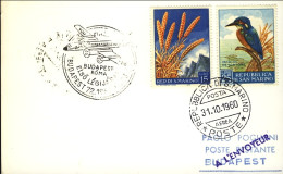 San Marino-1960 Cartoncino Volo Speciale Malev Roma Budapest Del 23 Novembre Non - Airmail