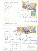 Libya 1963 Gateway To Africa M15 & M30 On #2 Pcards To Italy - Libya