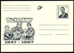 Belgique - Entiers Postaux - Cartes Illustrées # BUCK DANNY Son Cinquantenaire 1947-1997 N° 55 - Stripsverhalen