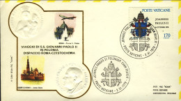 1979-Vaticano Viaggio Di Sua Santita' Giovanni Paolo II^ In Polonia Dispaccio Ro - Luchtpost
