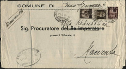 1946-piego Comunale Del 29 Giugno Affr. 30c.Imperiale Senza Fasci+20c.+L.2 Democ - Marcophilie