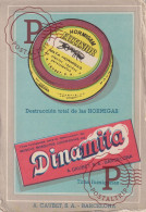 PUBLICIDAD. PUBLICITE. ESPAÑA. DINAMITA HORMIGAM EXCELSIOR, A. CAUBET, BARCELONA. (bordes Dañados) - Publicidad