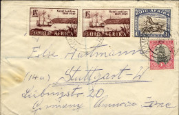 1949-Africa Del Sud Lettera Diretta A Stoccarda Germania Zona Americana - Brieven En Documenten