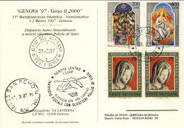 1997-Vaticano Cartolina Illustrata Trasporto Postale Con Elicotteri Polizie Di S - Poste Aérienne