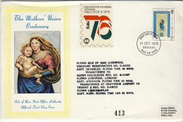 1976-Isola Di Man Dell'esposizione Mondiale Di Filatelia Italia 76 Volo Isle Of  - Man (Insel)
