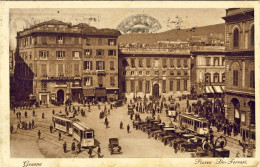 1928-Emanuele Filiberto 20c. Su Cartolina Genova Piazza De Ferrari Cat.Sassone E - Genova