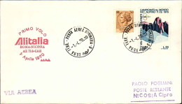 1970-I^volo Alitalia AZ 718 Roma Nicosia (Cipro) - Otros & Sin Clasificación