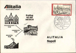 1970-Germania Alitalia AZ 455 I^volo Francoforte Napoli Del 16 Maggio - Storia Postale