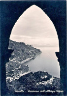 1954-Salerno Turistica L.10 Isolato Su Cartolina Ravello Panorama Dall'albergo C - Salerno