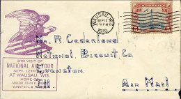 1930-U.S.A. Con Cachet Figurato National Air Tour Wausau,Wis. - 1c. 1918-1940 Covers