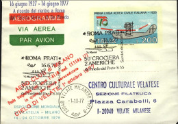 1977-L.200 I Linea Aerea Civile Italiana Bollo Posta Trasportata Con Aereo CESSN - 1971-80: Marcofilia