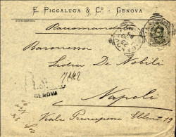 1899-busta Raccomandata Affrancata 45c. Verde Oliva Umberto I Cat.Sassone Euro 5 - Marcofilía